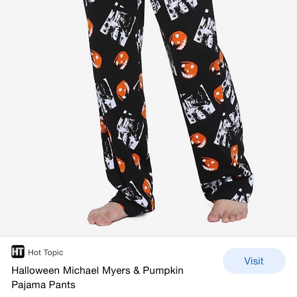 HALLOWEEN MICHAEL MYERS & PUMPKIN PAJAMA PANTS